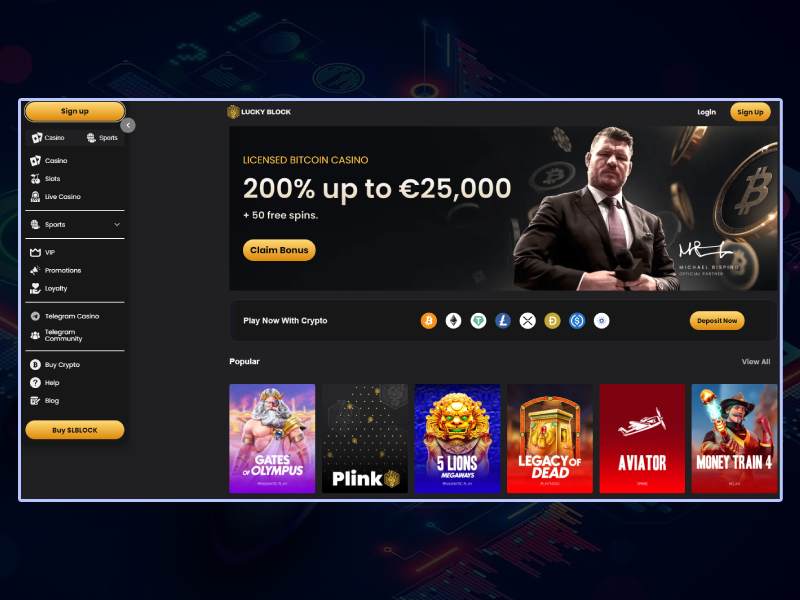 Lucky Block casino review - bonuses, registration and games