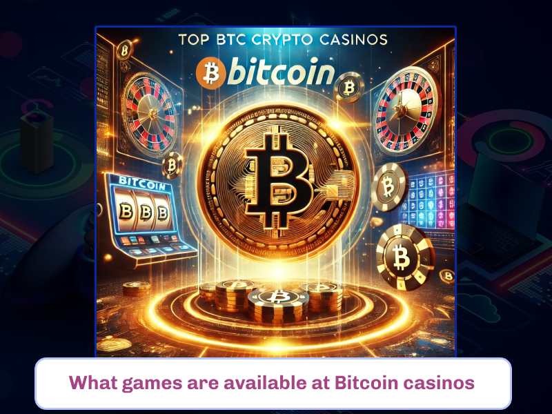 What games are available at Bitcoin casinos