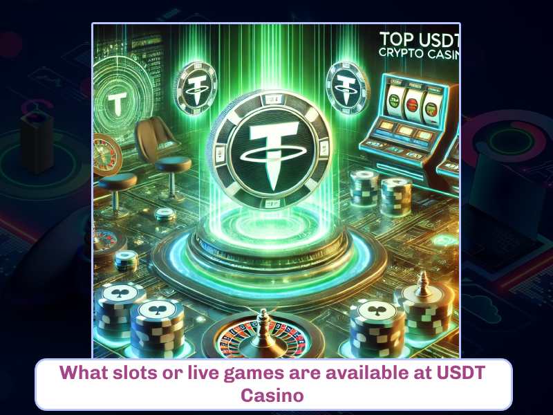 What slots or live games are available at USDT Casino