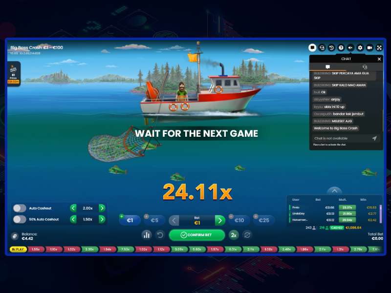 Play Big Bass Crash online at crypto casino