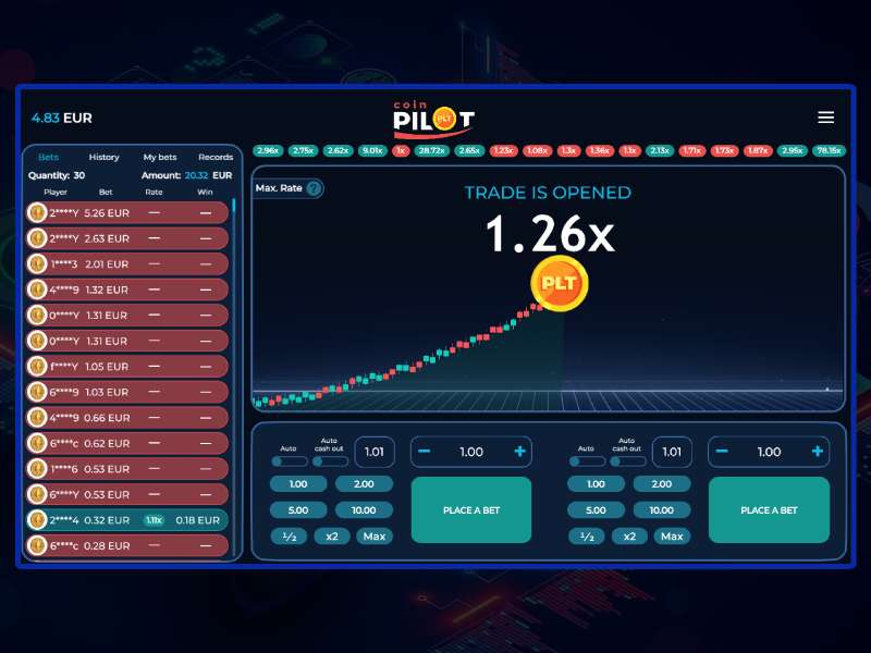 Play Pilot Coin online at crypto casino