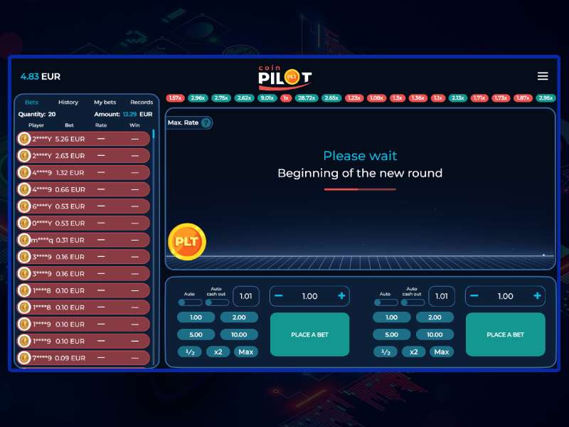 Characteristics of Pilot Coin game