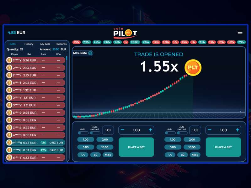 Специальные функции и символы Pilot Coin