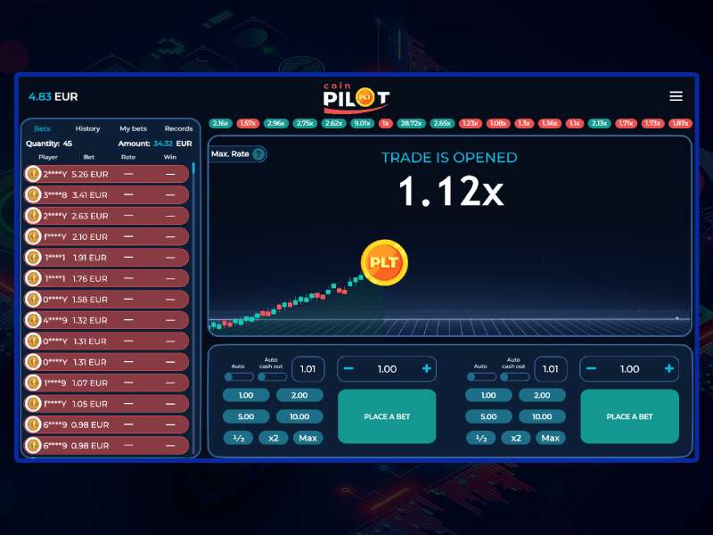 Дизайн и игровой процесс в Pilot Coin