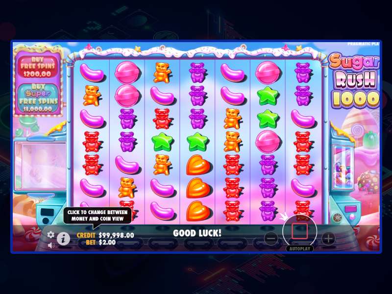 Characteristics of the game Sugar Rush 1000