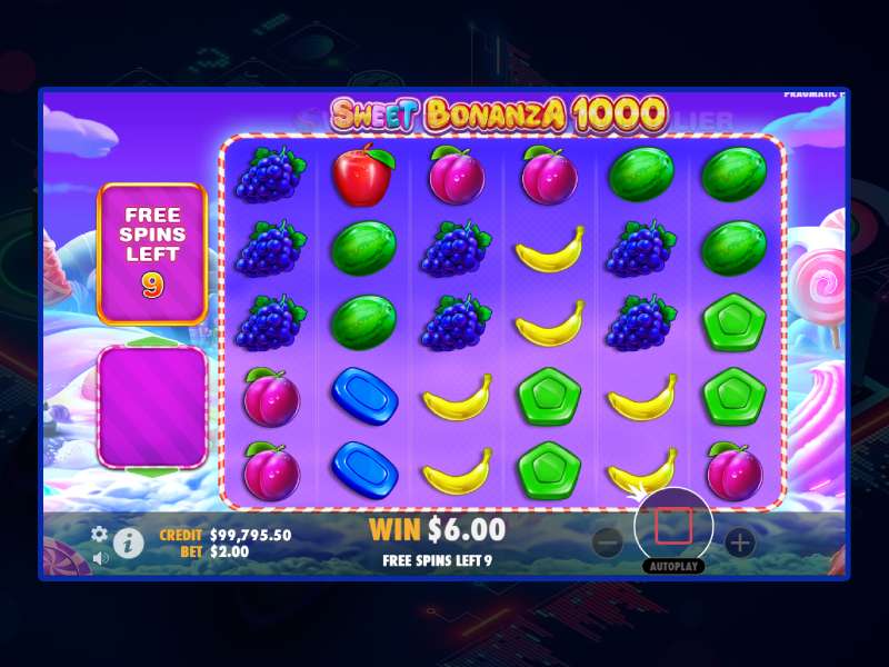 Design and gameplay in Sweet Bonanza 1000